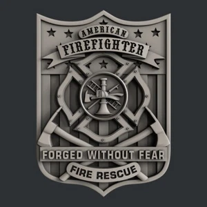 3d STL models for CNC, Artcam, Aspire, relief firefighter - Picture 1 of 4