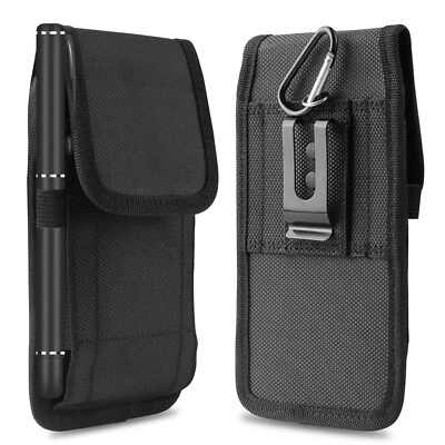 Hands Free Leather Phone Holster Case with Belt Clip, Protective Pouch for Phone - Image 1 of 4