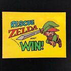 Vintage 1989 Zelda Decal Sticker Rescue Zelda & Win Nintendo Of America Tip Card