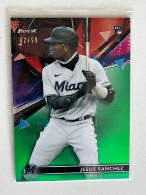 Jesus Sanchez 2021 Topps Finest #70 RC Rookie Card /99 Purple Green Refractor - Image 1 of 2