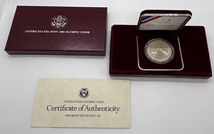 1988-S US Mint Proof Olympic Commemorative Silver Dollar in OGP with COA - Picture 1 of 5