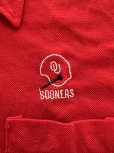 Oklahoma Sooners Football Vintage Polo Shirt 70s , Rare! Grand Slam Munsingwear - Picture 1 of 10