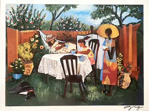 Garden Party By Gigi Boldon USA Limited Edition Signed Numbered Lithograph - Picture 1 of 18