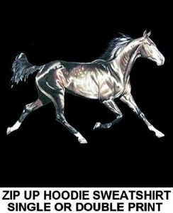 SCHÖNER VOLLBLUTTRABER STANDARDZUCHT ? Horse Show Zip Hoodie Sweatshirt - Bild 1 von 12