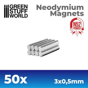 50x Aimants néodymes 3x0,5mm (N52) - Super aimants - Neodymium - Néo-aimants - Photo 1/3
