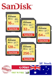 ORIGINAL SANDISK EXTREME SDHC/XC SD MEMORY CARD(16/32/64/128/256GB) & msd reader - Picture 1 of 9