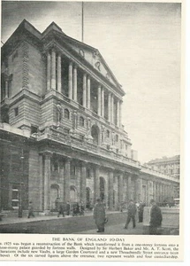 LONDON DIE BANK VON ENGLAND STRASSENSZENE SIR HERBERT BAKER A.T. SCOTT AUSSCHNITT - Bild 1 von 1