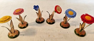 Wackelblume Ender Borstendorf Erzgebirge Tischkartenhalter Spanblume Blume #2 - Bild 1 von 7