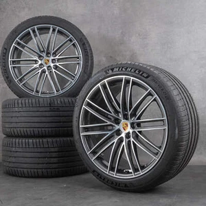 Llantas originales Porsche 21 pulgadas Macan II y III Turbo IV 95B601025DN neumáticos de verano - Imagen 1 de 3