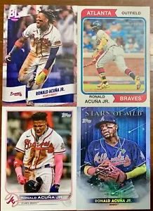 Ronald Acuna Jr 4 Karten Lot Atlanta Braves 2033 MLB NL MVP ⚾️ KOSTENLOSER VERSAND ⚾️ - Bild 1 von 2
