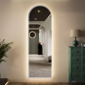 Standspiegel mit LED Ganzkörperspiegel Wandspiegel groß Dreifarbig Dimmbar - Bild 1 von 13