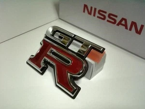JDM OEM BADGE EMBLEM SKYLINE R34 GTR RB26DETT REAR GENUINE 1999- JAPAN - Picture 1 of 3