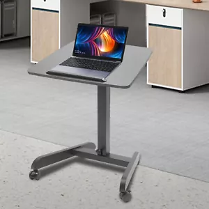Laptop Rolltisch Höhen-/Winkelverstellbar Freistehend Mobiltisch Nachttisch - Bild 1 von 13