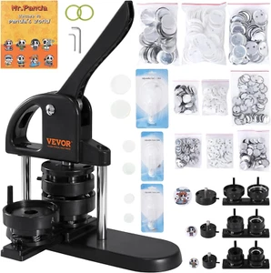 VEVOR Button Maker, 1/1.25/2.28 Inch(25/32/58Mm) 3-In-1 Pin Maker with 300Pcs Bu - Picture 1 of 12