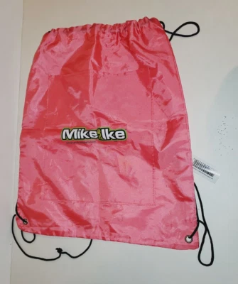 PEEPS CANDY COMPANY MIKE AND IKE CANDIES "STRAWBERRY" DRAWSTRING BACKPACK BAG - Image 1 of 2