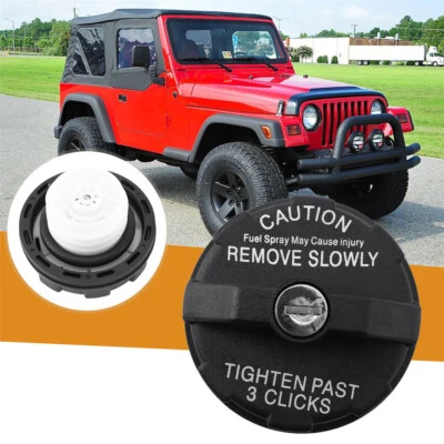 82400041  Black Locking Gas Fuel Cap For Jeep Wrangler TJ 1997-2000 YJ 1991-1995 - Image 1 of 4