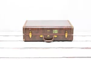 Vintage Midcentury Samsonite 50s-Retro Brown Tapered Suitcase Good Condition - Picture 1 of 11