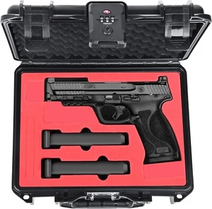 Hard Shell Shockproof Pistol Case with TSA Lock for Smith & Wesson Pistols - Picture 1 of 9