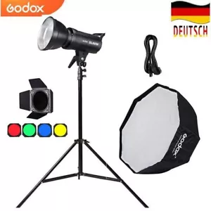DE Godox SL-60W 5600K LED Lampe Licht + BD-04+ Stativ +120cm Schirm Softbox - Bild 1 von 9
