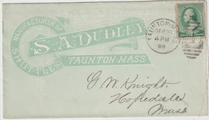 Full Illust Advt Taunton Mass Manus Huttles 1888 Cover (C49) - Bild 1 von 1