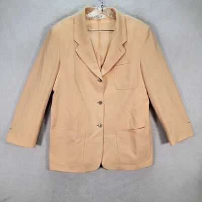 Blazer feminino vintage J Crew jaqueta de lã amarela cashmere casaco clássico preppy tamanho G - Imagem 1 de 4