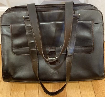 Maletín de cuero marrón para portátil CUTTER & BUCK Foto 1 de 4