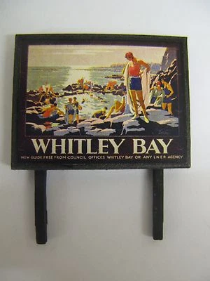 TRACKSIDE SIGNS LNER Whitley Bay - Modelleisenbahn Werbetafel - Spur N & OO
