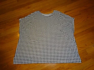 Women's J'Jill Plaids Black/White Blouse Shirt Size 3X - Picture 1 of 7