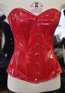 Corset Heavy Duty Steel Boned Waist Training PVC Long Torso Overbust Corset US - Picture 1 of 5