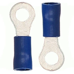 Ring Terminal Blue Vinyl Insulated 16-14 Gauge #8 Metra Install Bay 100 PK - Picture 1 of 8