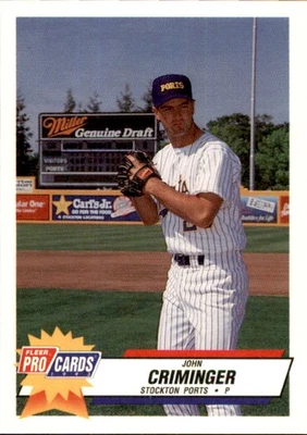 1993 Stockton Ports Fleer/ProCards #737 John Criminger Lancaster South Carolina - Image 1 of 2