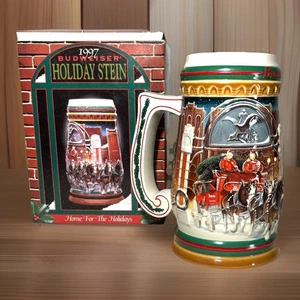 BUDWEISER HOLIDAY STEIN 1997 --COMO NUEVO CON CAJA - Imagen 1 de 3