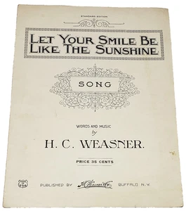 Let Your Smile Be Like The Sunshine Noten, Weasner - Bild 1 von 1