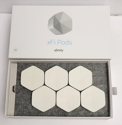 Xfinity XFI Pods Wifi Network Range Extender XE1-S White 1st Gen Pack of 6 New - Image 1 of 3
