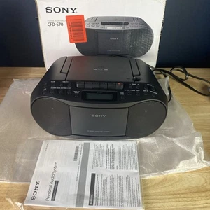 Sony CFD-S70 CD Cassette FM/AM Personal Audio System Boombox Tested - Picture 1 of 19