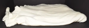 Martha Steward Collection Cream with Double Ruffled Edge Throw Blanket 44" x 67" - Picture 1 of 7