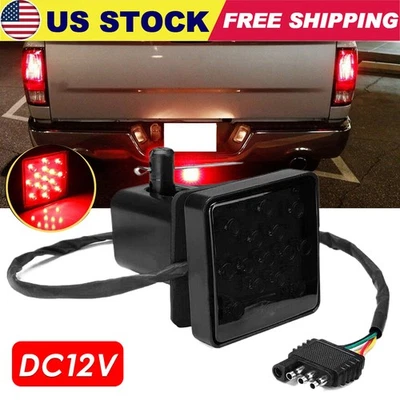 Luz de freno 2 pulgadas 15 LED DRL remolque enganche cubierta lente ahumada para remolque RV Foto 1 de 4