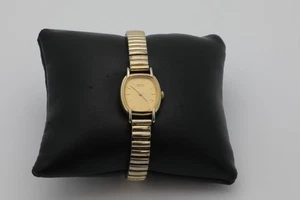 Vintage Seiko Dainty Women’s All Gold Tone Quartz Watch-2.5” Stretch Band - Picture 1 of 6