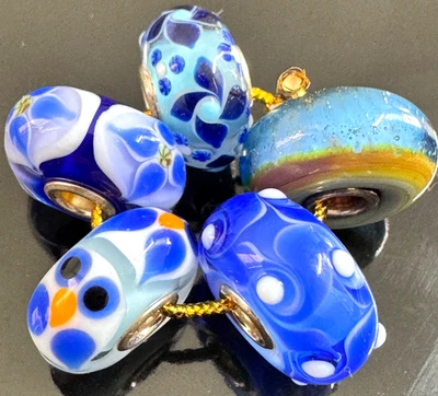 (Juego de 5) Kit Trollbeads Beach Blue Owl Foto 1 de 4