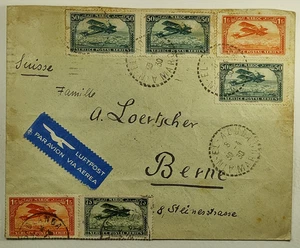 1930 French Morocco Airmail Cover Aïn El Aouda to Berne Switzerland - Picture 1 of 2