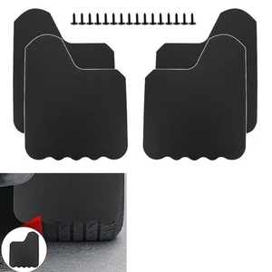4x Black Mudflaps for Truck SUV Car Protection Against Dirt and Road Debris - Picture 1 of 16