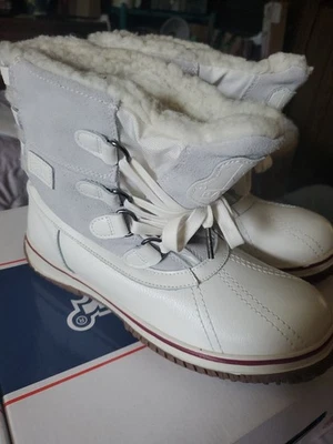 Pajar CanadWomen's Iceland Waterproof Winter Snow Boots White EU 39 - US 8 - Image 1 of 4