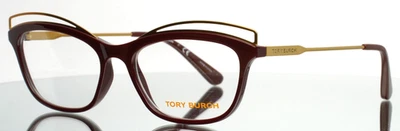 TORY BURCH TY4004 1711 Burgundy Gold Womens Cat Eye Eyeglasses 51-16-140 B:35 - Image 1 of 4