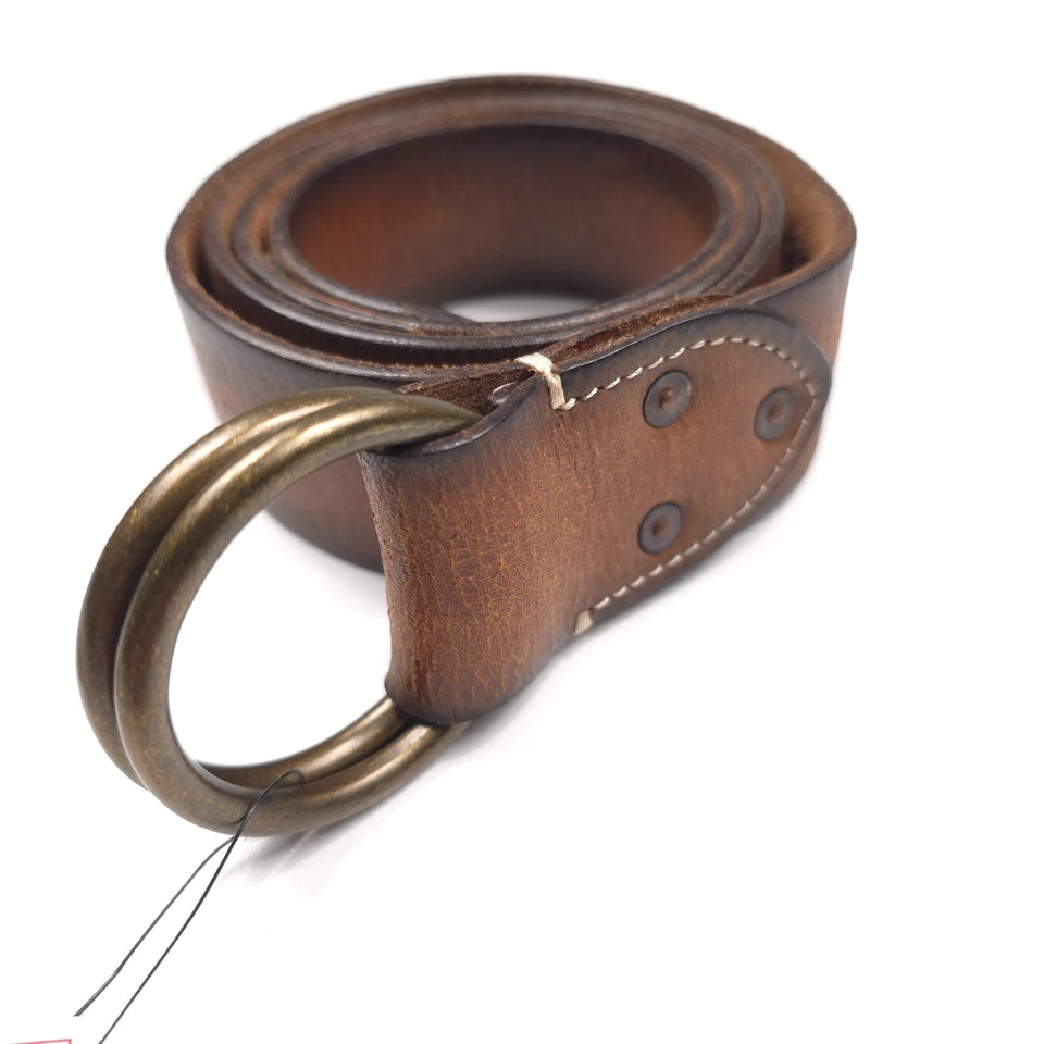 Cinturón RRL Doble RL Doble Anillo O Cuero Marrón Hecho en Italia Para Hombre Talla 36 Foto 1 de 4