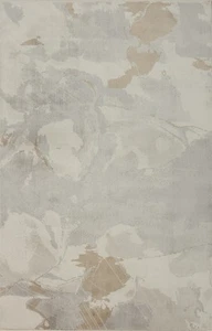 Elegant Modern Abstract Rug 5x7 with Neutral Tones Textures Turkish Carpet - Picture 1 of 13