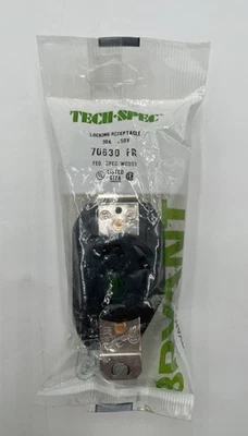 Bryant Electric P/N 70630FR Receptacle, Electrical Outlet, Black -New in Package - Image 1 of 3