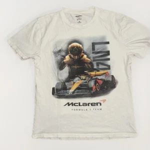 Formula 1 McLaren Graphic T-Shirt White Medium 20x25 Lando Norris F1 Car Tee - Picture 1 of 3