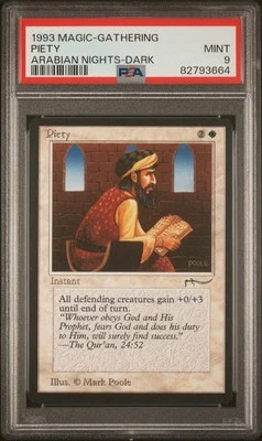 Piety (Dark) - Arabian Nights - MINT - PSA 9. POP 20. See MTG in Store.  - Image 1 of 2