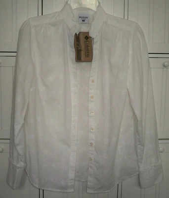 Columbia женщин длинным рукавом белая блузка верх - размер маленький - Изображение 1 из 4