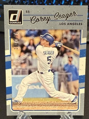 2017 Corey Seager Donruss 变体 #106 灰色边框 /199 (ROY) — 第 1/4 张图片